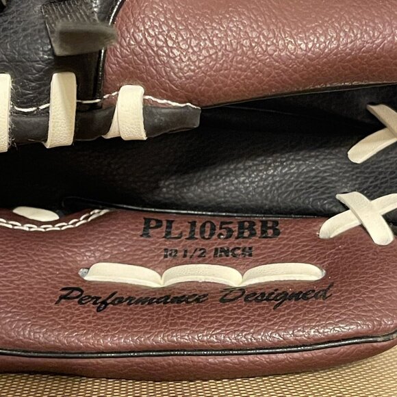 Rawlings Baseball Glove 10.5" Youth Players Series Black Brown Model PL105BB - Picture 4 of 6